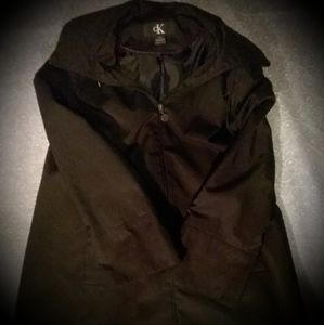 NWOT Calvin Klein Black Soft Shell Anorak Coat SM